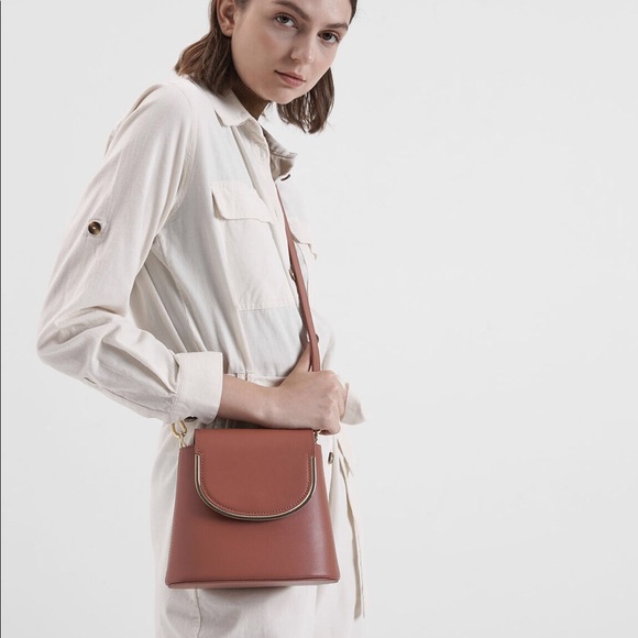 Charles & Keith Leather Bucket Bag - Picture 2 of 6